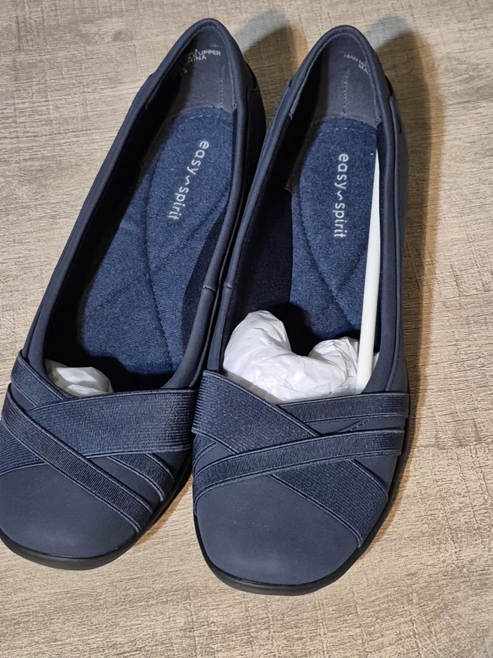 Easy Spirit Women's Navy Comfort Flats Seacasia 6.5W